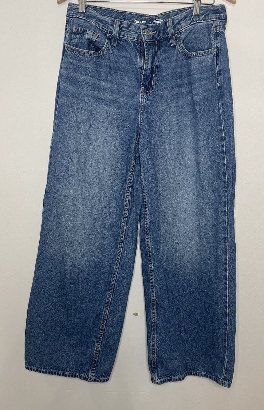 Old Navy Womens 8 Baggy High Rise Denim Jeans Cotton